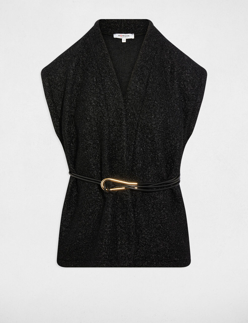 Veste sans manches noir femme
