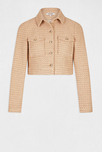 Veste droite boutonnée multico femme