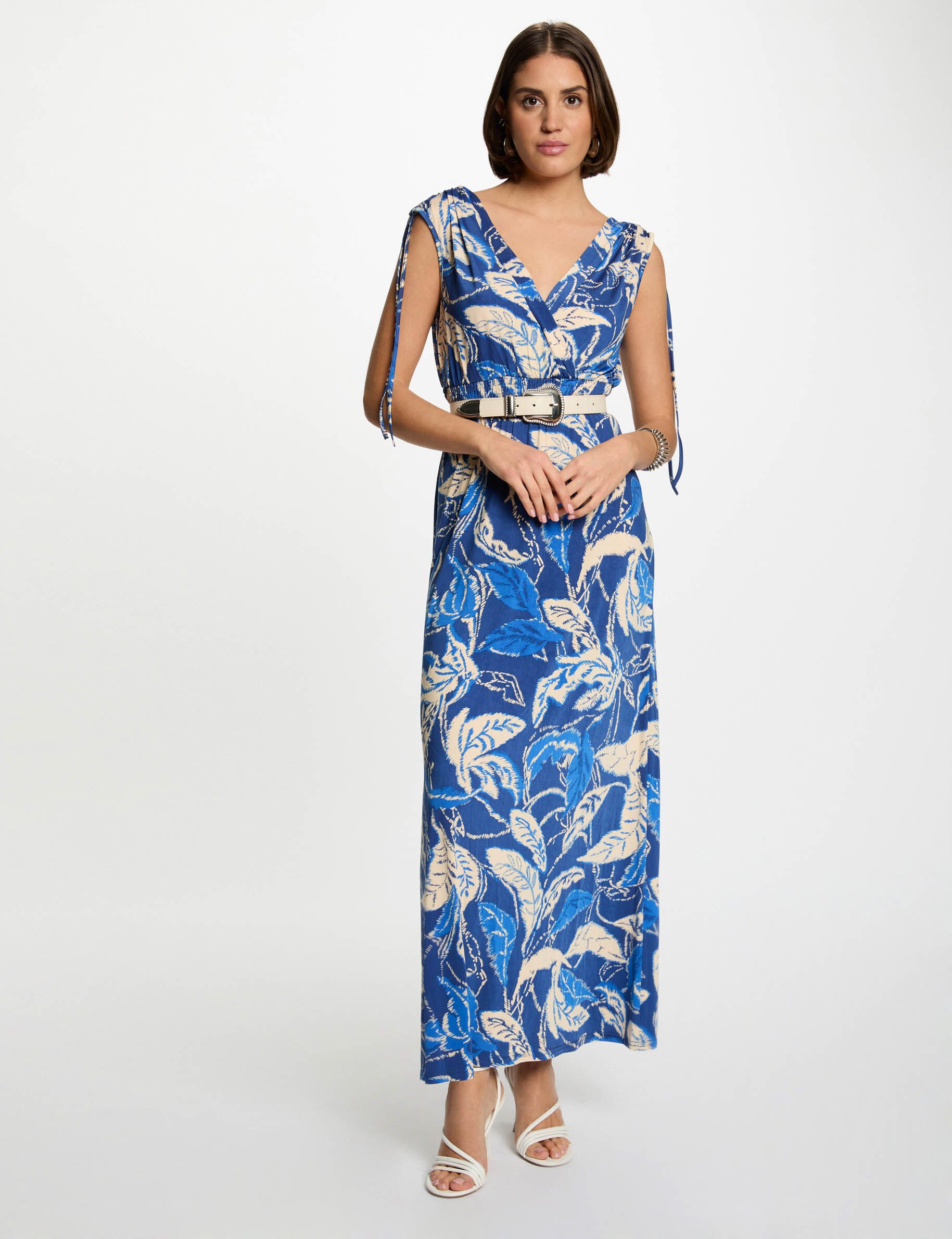 Robe longue droite imprimée - Morgan - Modalova