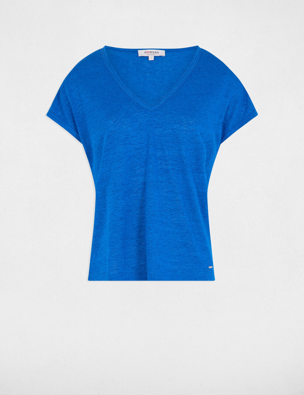 T-shirt manches courtes bleu electrique femme