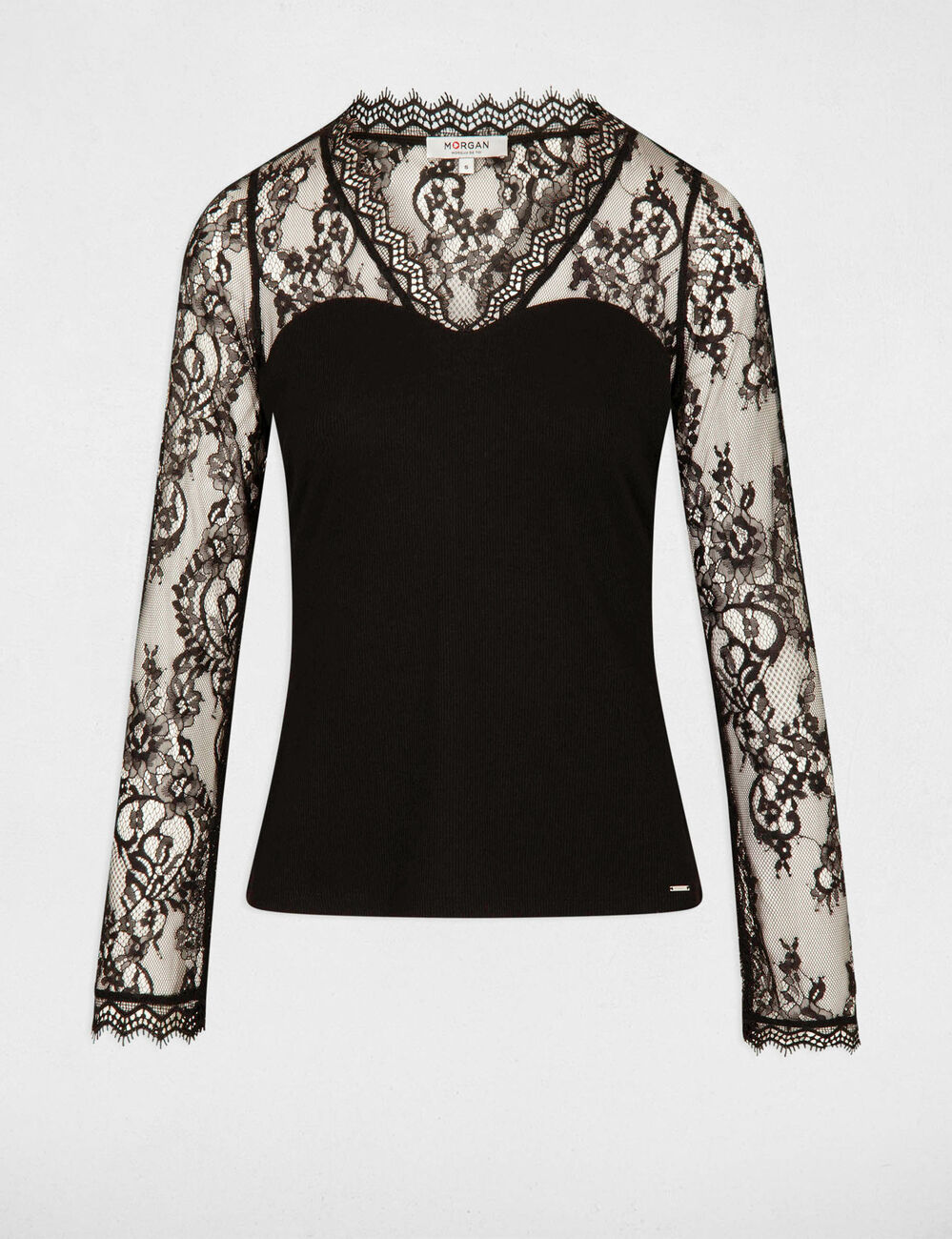 T-shirt manches longues noir femme
