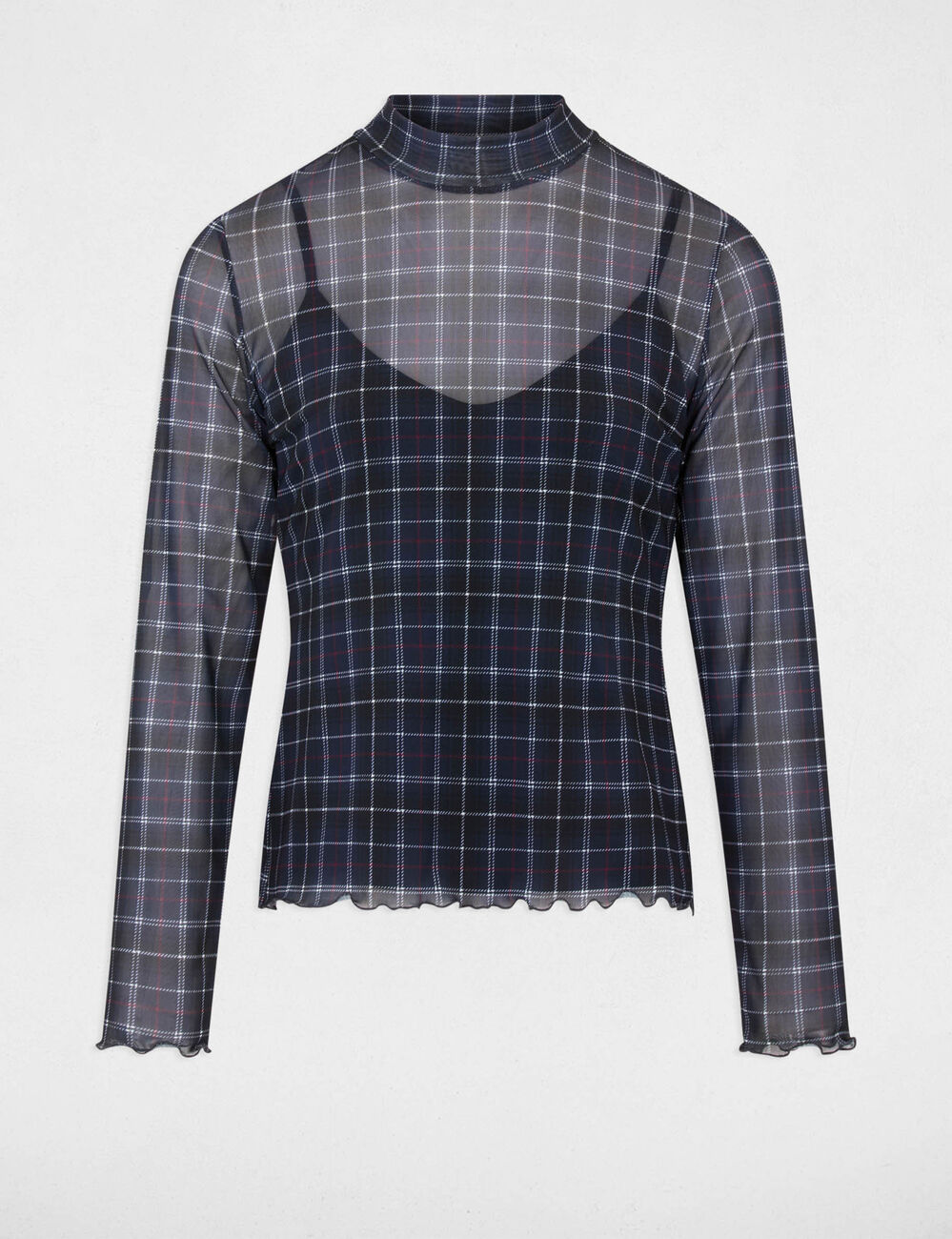 T-shirt cintr&eacute; col rond multicolore femme