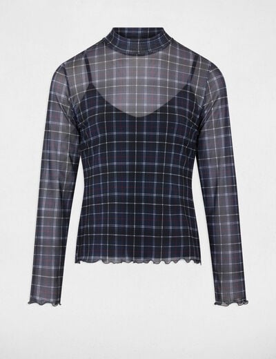 T-shirt cintr&eacute; col rond multicolore femme