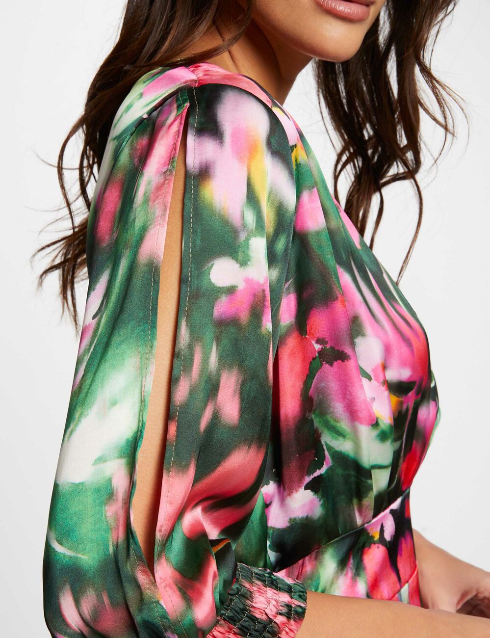 Robe longue imprimé floral multico femme
