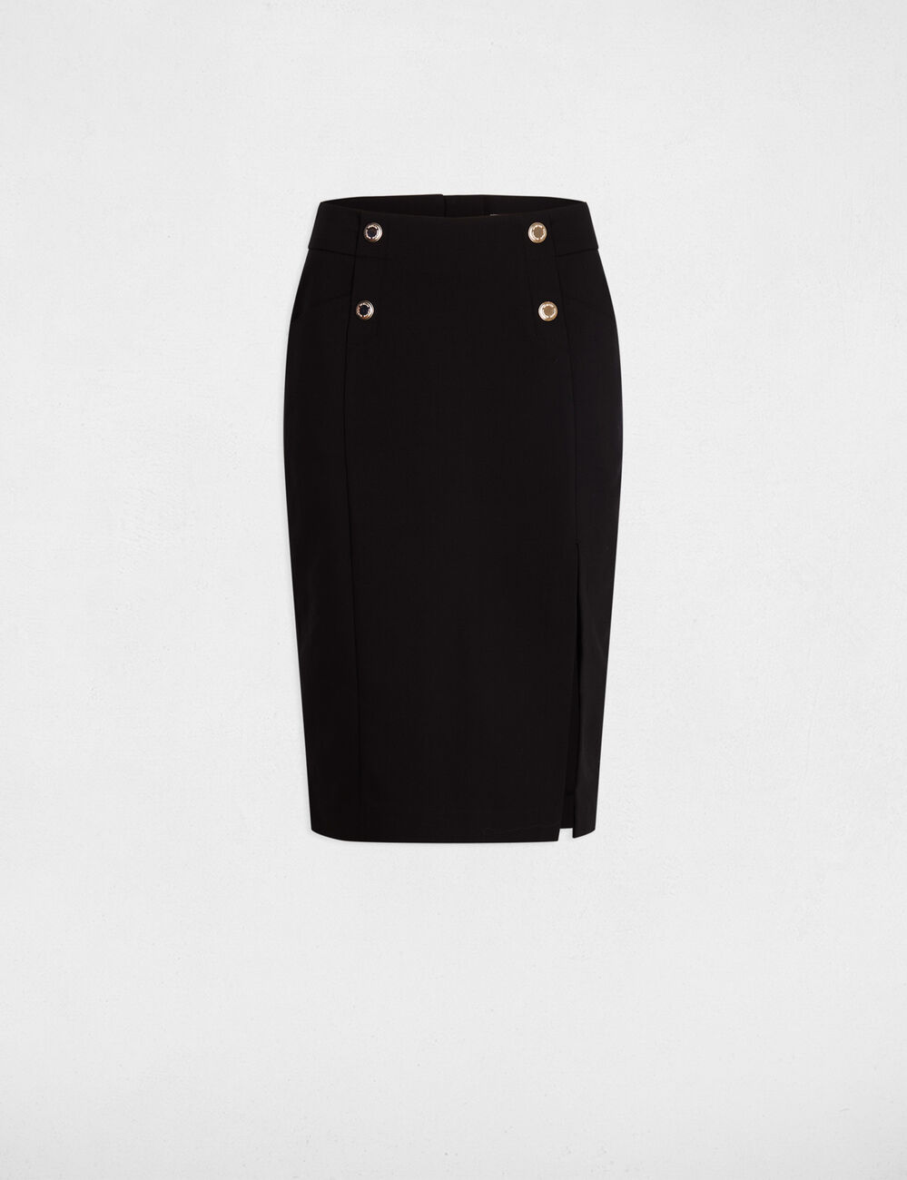 Jupe crayon longue en tweed texturé sur-mesure