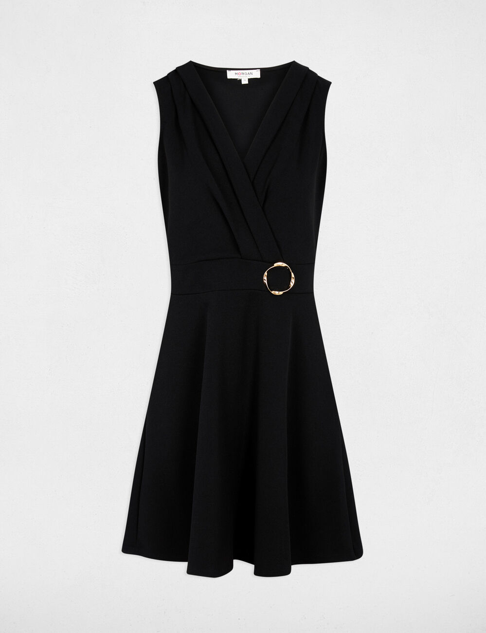 Robe courte cache coeur noir femme