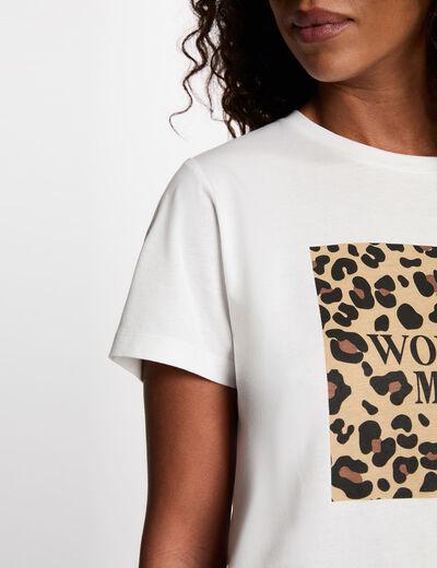 T-shirt manches courtes blanc femme