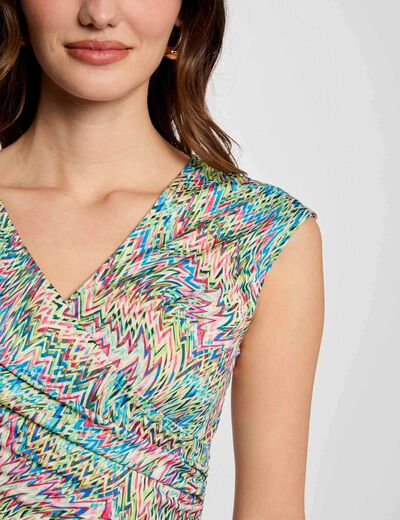 T-shirt sans manches multicolore femme