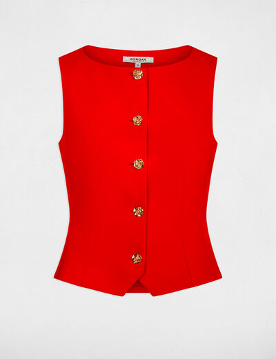 Gilet sans manches rouge vif femme