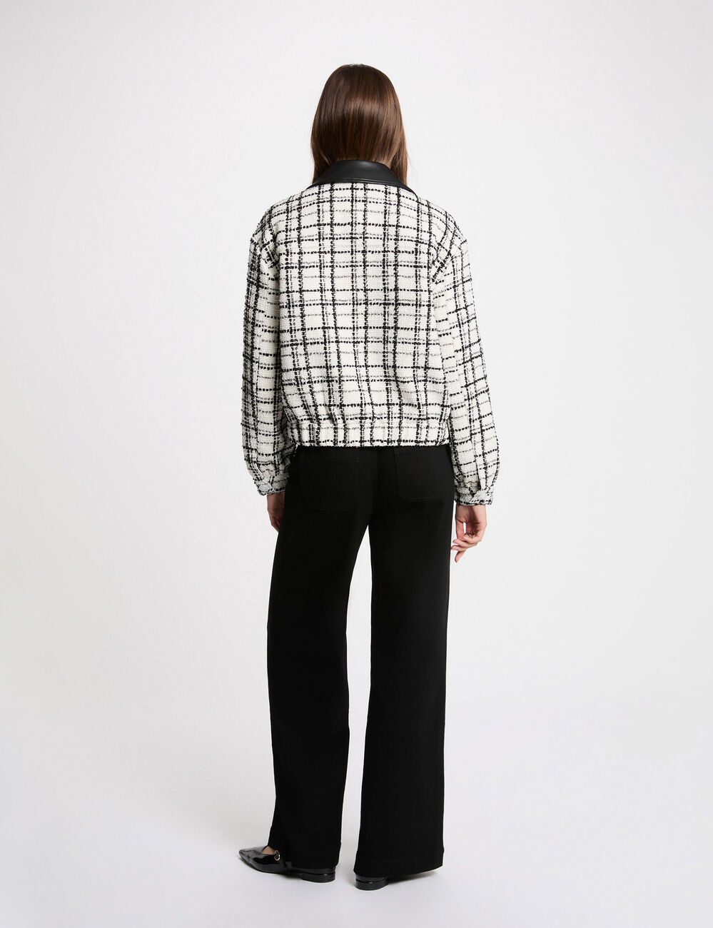 Veste oversize tweed multicolore femme