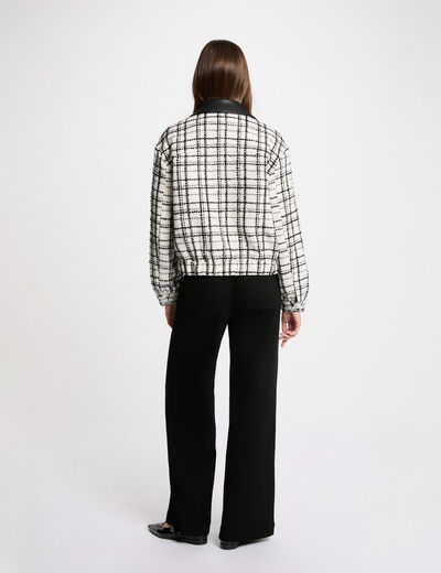 Veste oversize tweed multicolore femme