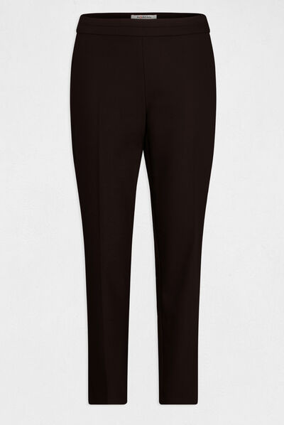 Pantalon cigarette 7/8ème noir femme