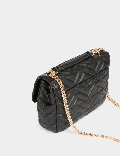 Sac matelassé boucle M noir femme