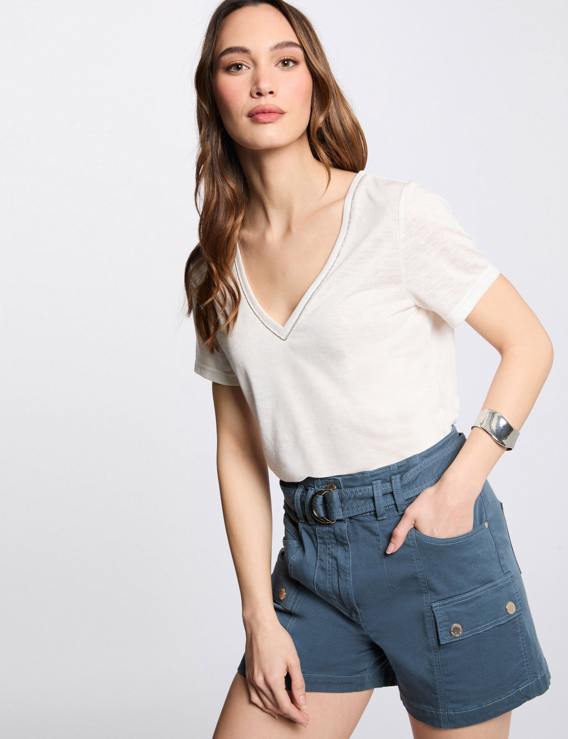 Short cargo ceinturé - Morgan - Modalova