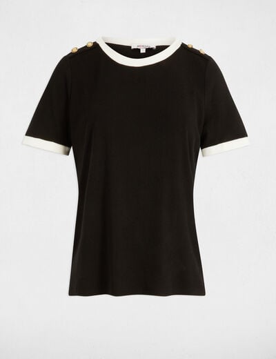 T-shirt manches courtes noir femme