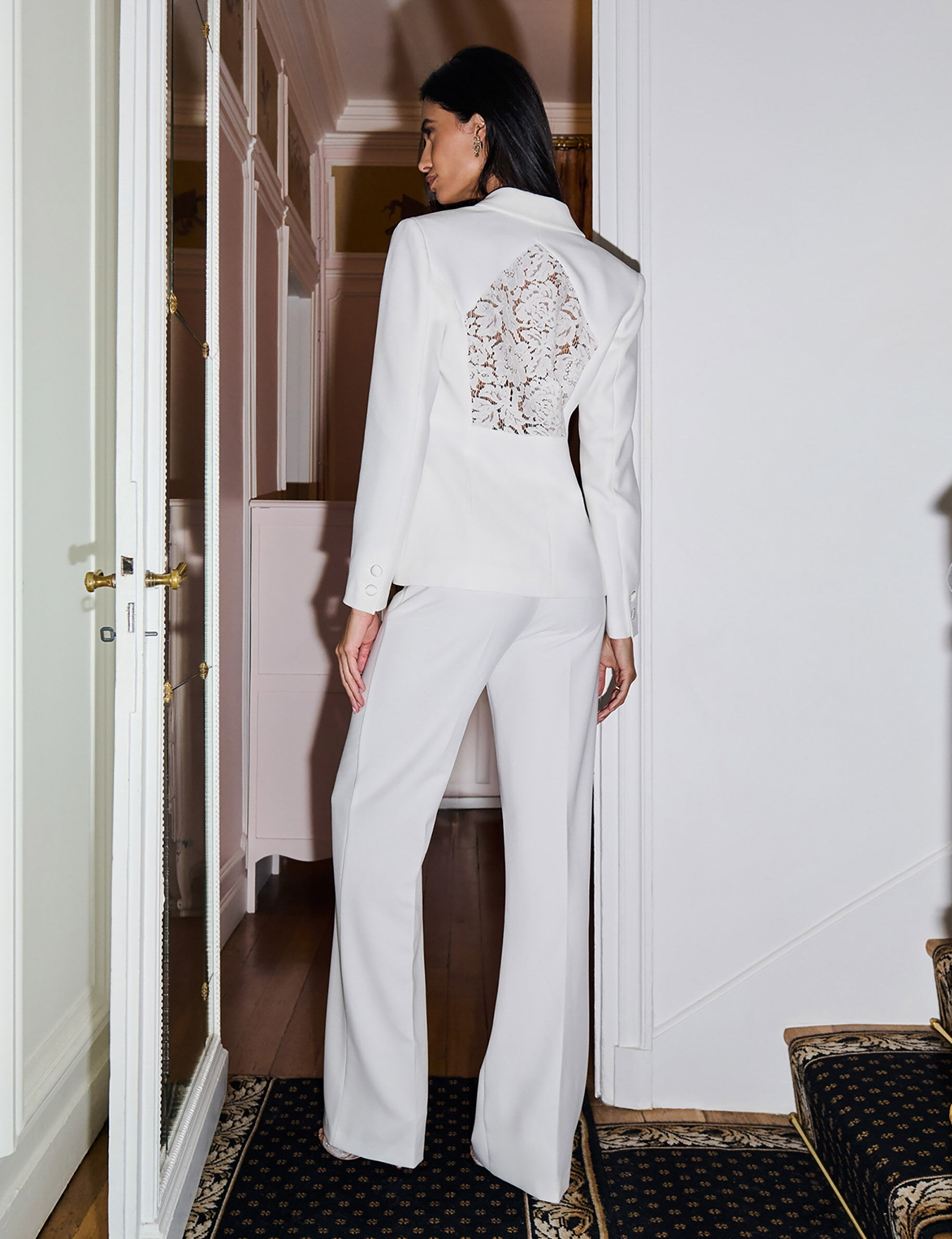 Blazer ajusté dentelle femme