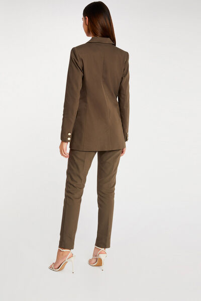 Veste city droite vert kaki femme
