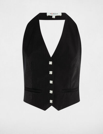 Gilet sans manches noir femme