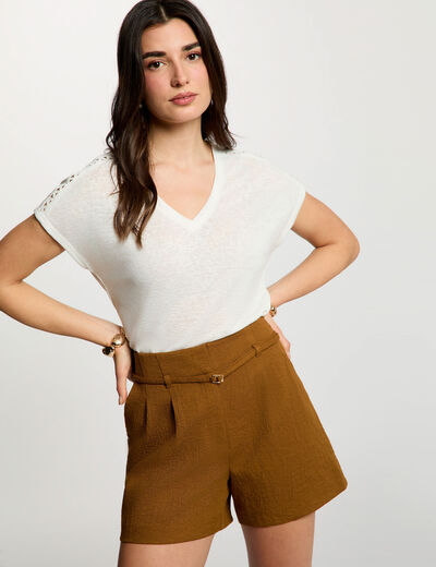 Plus Short En Jean Taille Haute À Délavage Vintage | Plus | PLT FR