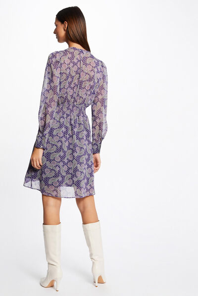 Robe trapèze imprimé cachemire multico femme