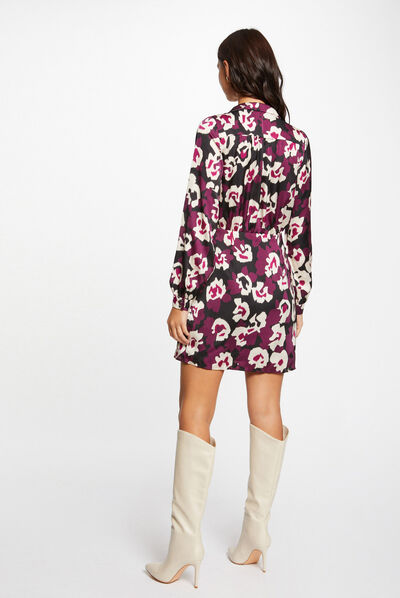 Robe ajustée imprimé floral multico femme