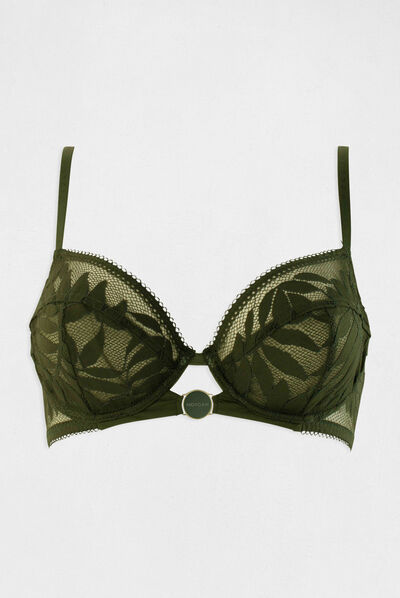 Soutien-gorge armatures vert kaki femme