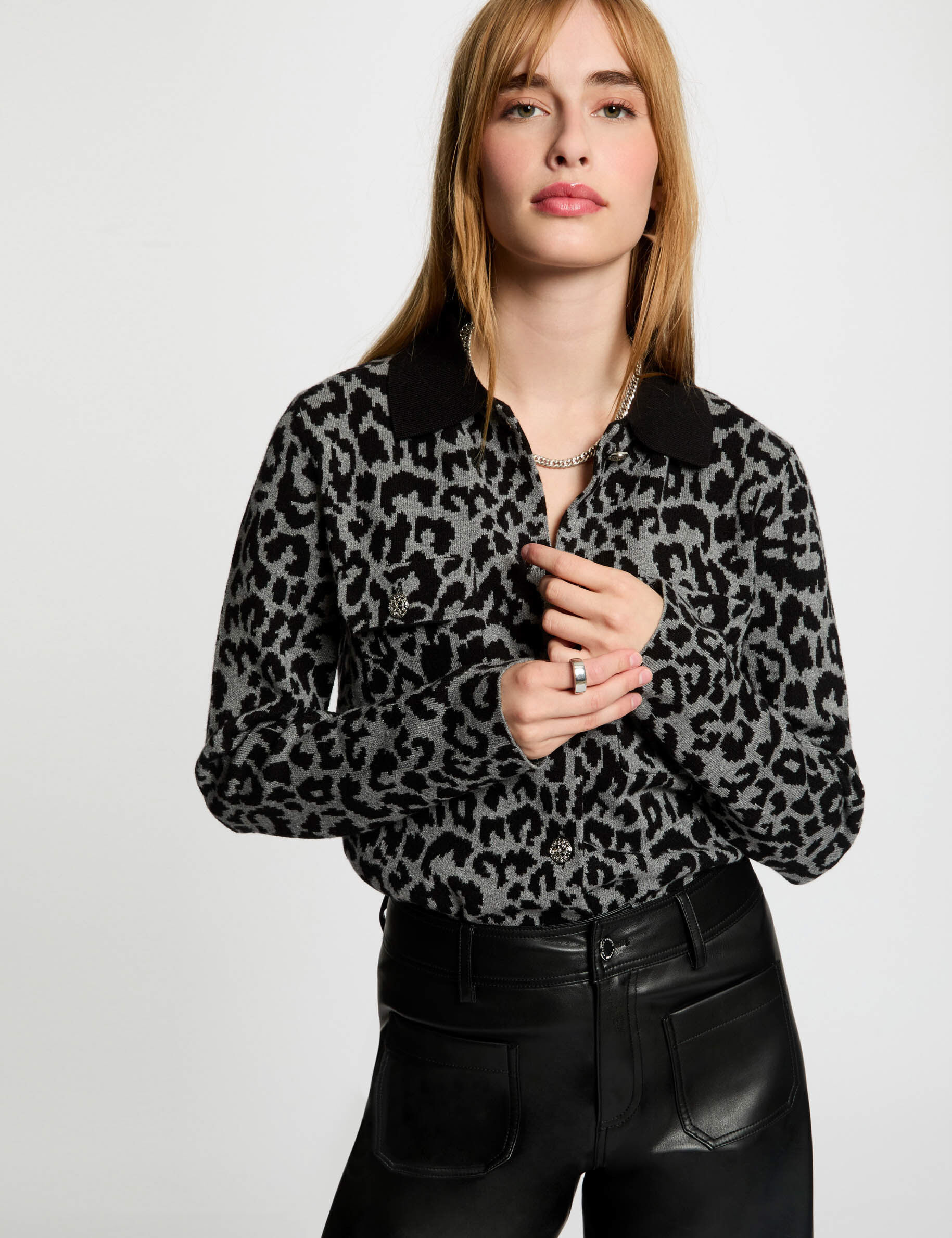 Gilet manches longues imprimé - Morgan - Modalova
