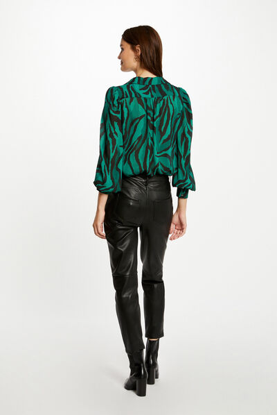 Chemise manches 3/4 imprimé animalier multico femme