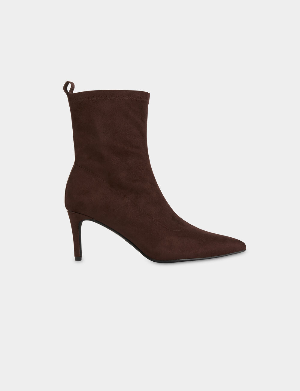 Botte en su&eacute;dine marron fonc&eacute; femme