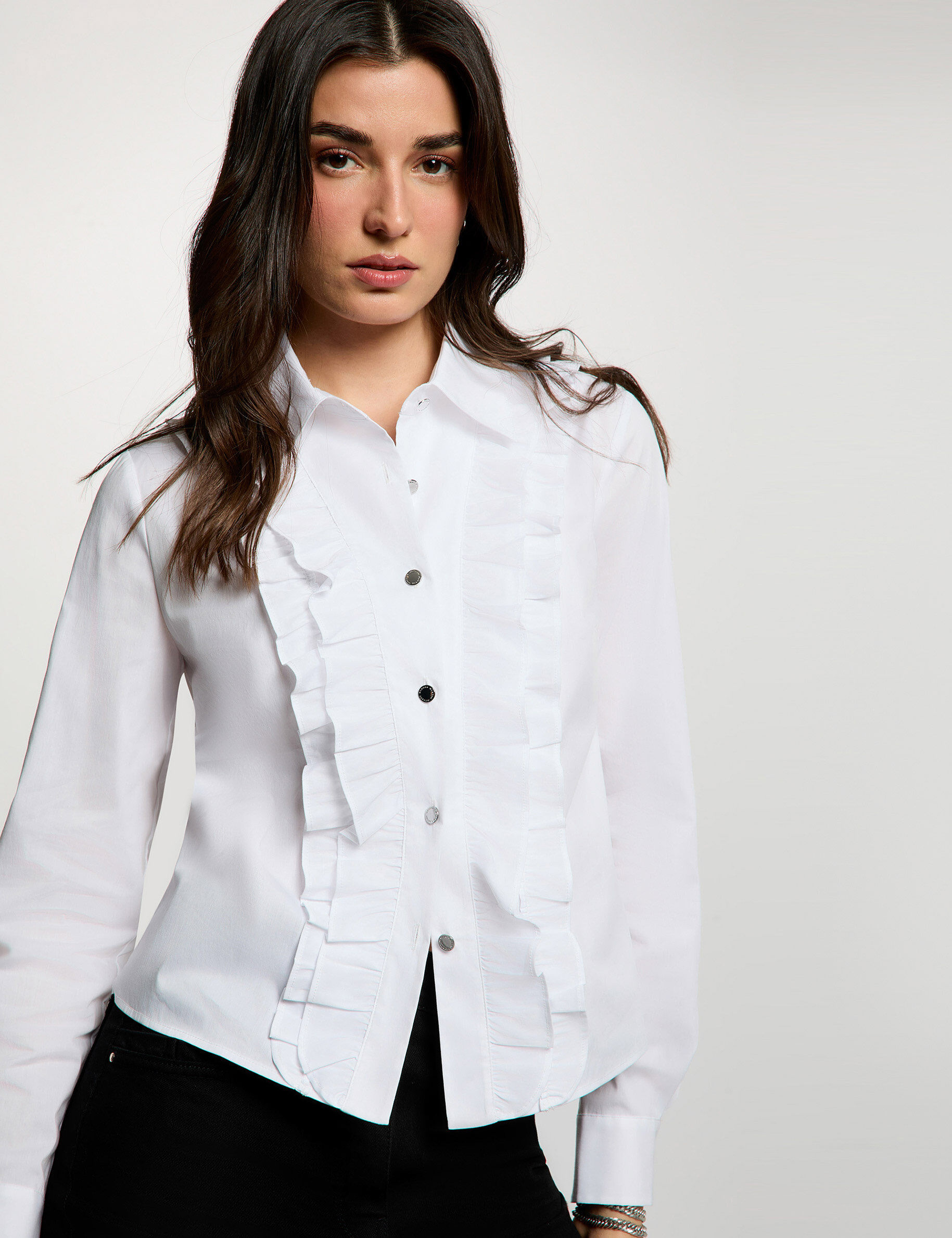 Chemise droite col à revers femme