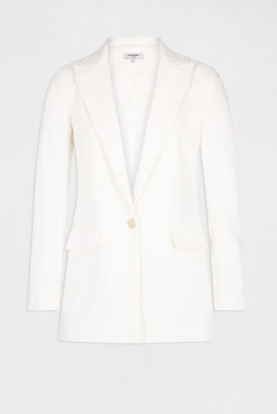 Veste city droite ecru femme