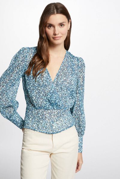 Blouse imprimé abstrait multico femme