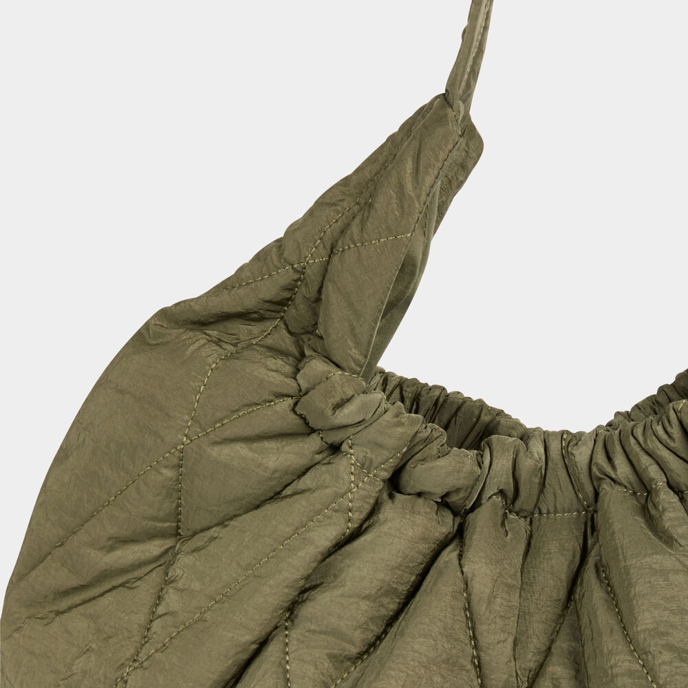 Sac matelass&eacute; port&eacute;-&eacute;paule vert kaki femme