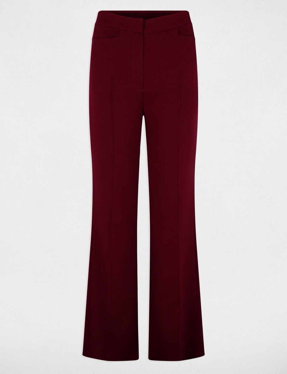 Pantalon bootcut bordeaux femme