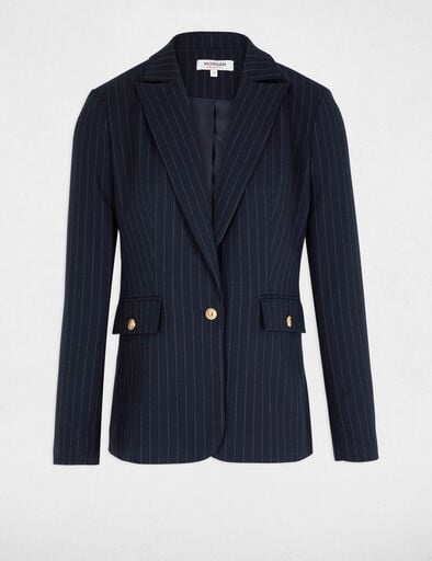 blazer a rayures bleu marine femme Blazer à rayures bleu marine femme