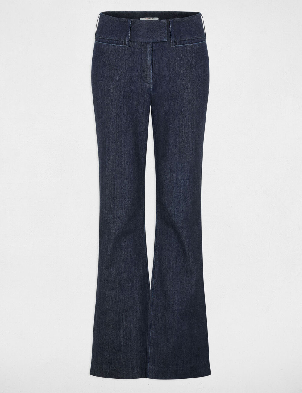Jean bootcut ceinture bleu femme