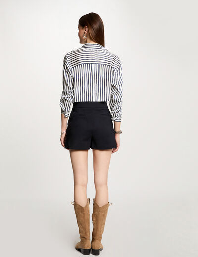 Chemise satinée à rayures, manches longues rayé vert/rouge La Redoute Collections | La Redoute