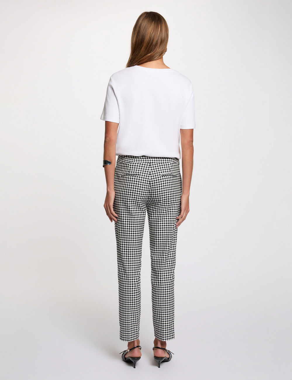 Pantalon slim 7/8 noir femme