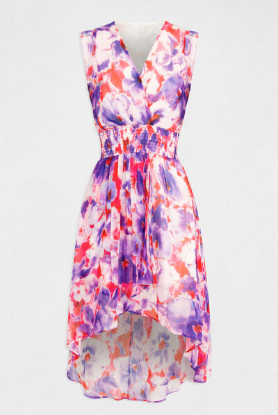 Robe droite sans manches imprimé floral multico femme