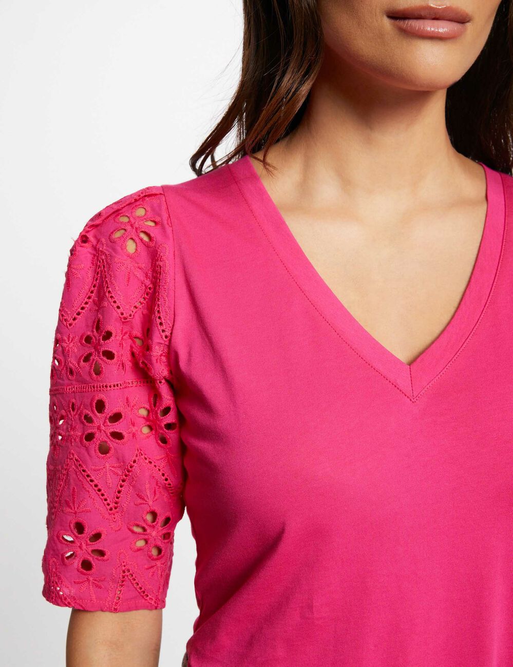 T-shirt à manches courtes rose moyen femme