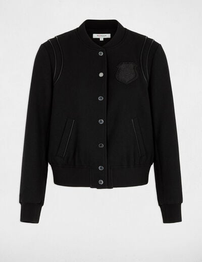 Blouson manches longues noir femme