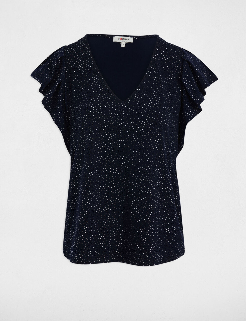 T-shirt manches courtes bleu marine femme