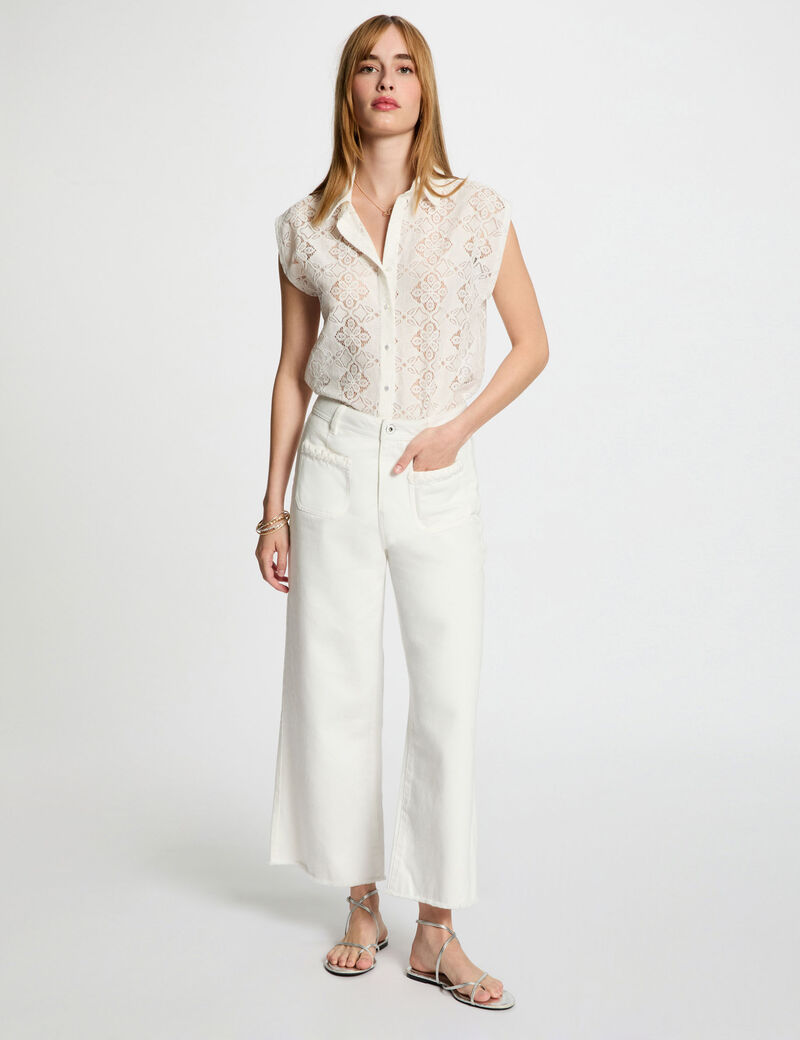 t shirt manches courtes blanc femme T-shirt manches courtes blanc femme