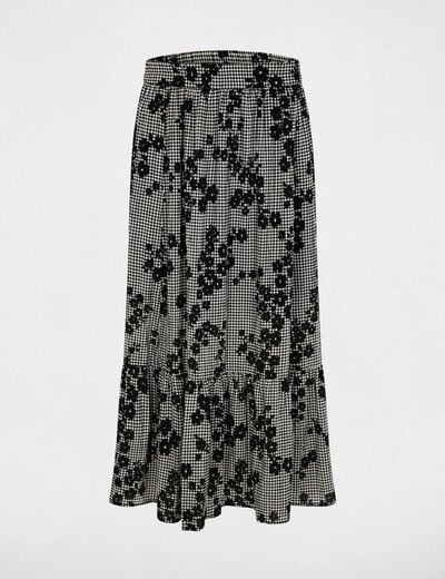 Jupe &agrave; &eacute;tages imprim&eacute;e multicolore femme