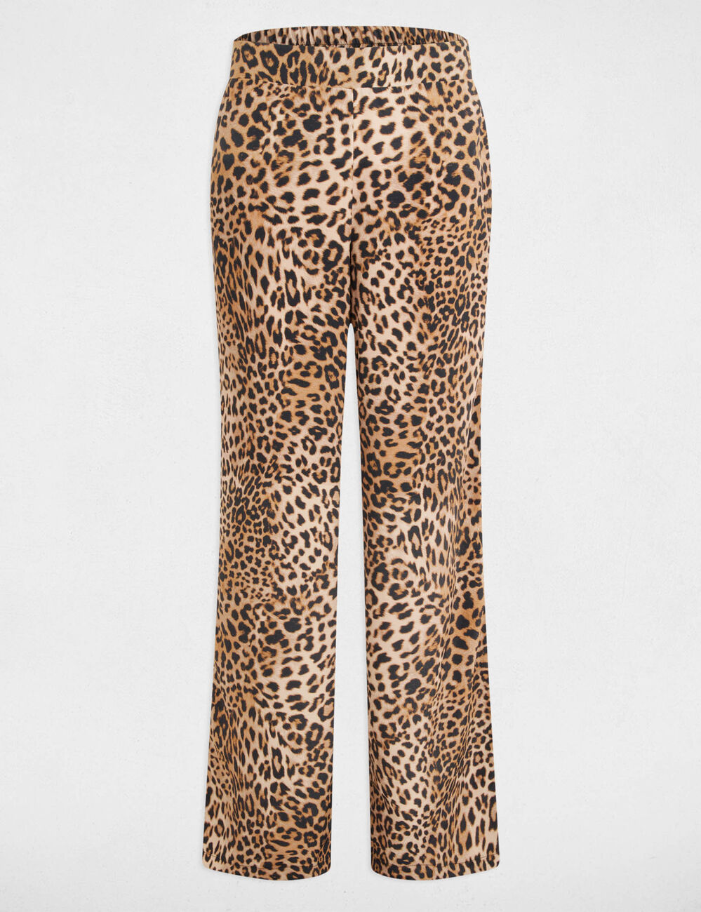Pantalon large imprimé multicolore femme