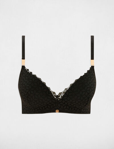 Soutien-gorge souple à coques noir femme