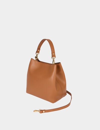 Sac sceau similicuir camel femme
