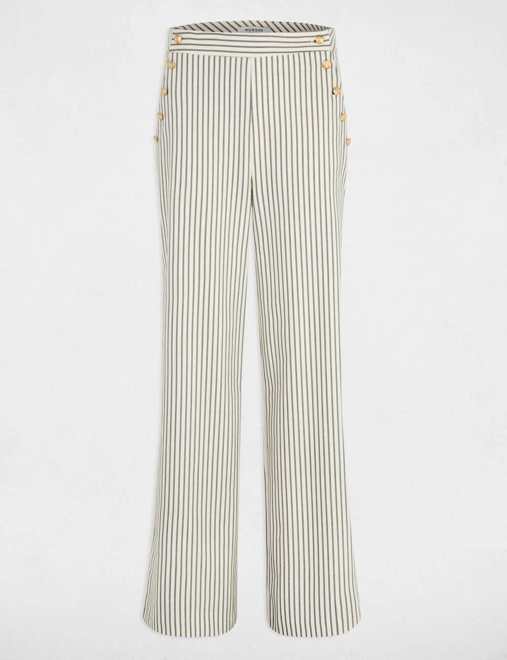 Pantalon large ray&eacute; multicolore femme