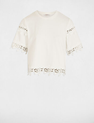 T-shirt manches courtes blanc femme