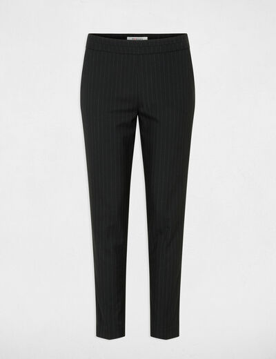 Pantalon slim 7/8 noir femme